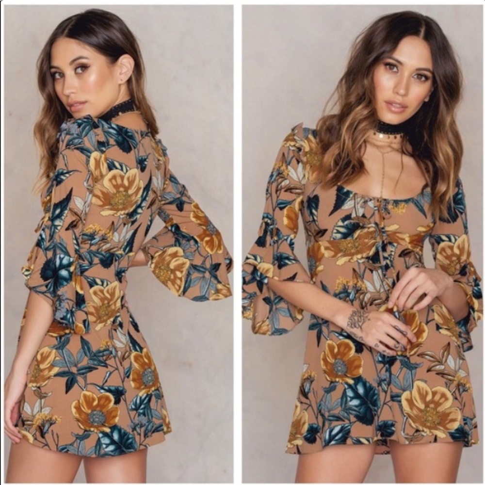 For Love and Lemons Flamenco Mini Dress